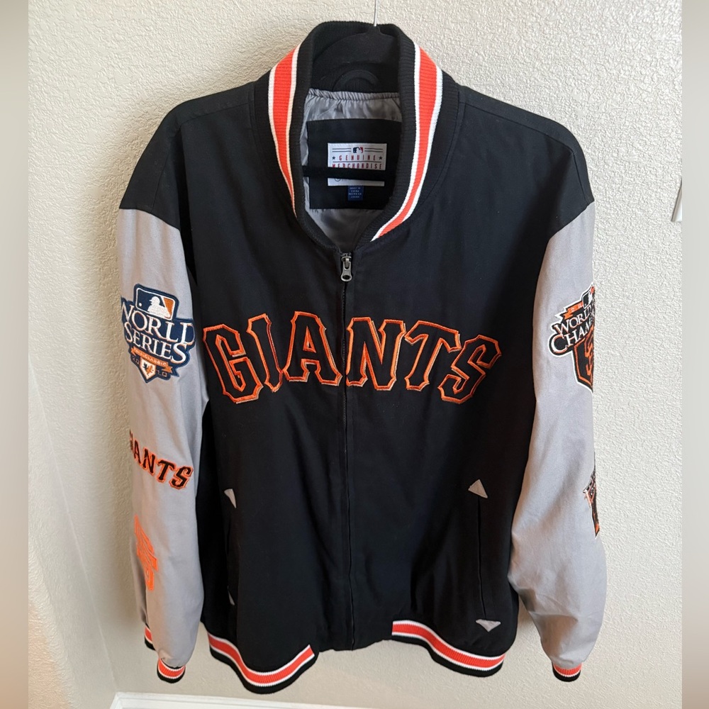Men’a 2X SF Giants Black and Gray Varsity Jacket
